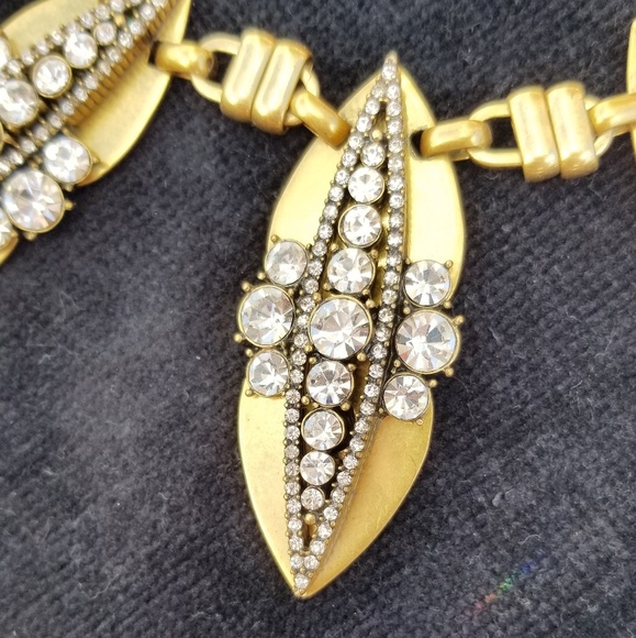 J. Crew gold & rhinestone necklace - Picture 2 of 10